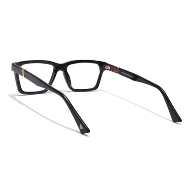 Voyage Glaze Black Rectangle Acetate Eyeglasses for Men & Women (FPK26020FMG8680)