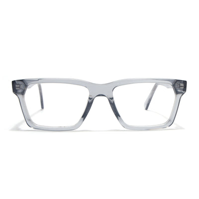 Voyage Glaze Grey Rectangle Acetate Eyeglasses for Men & Women (FPK26020FMG8681)