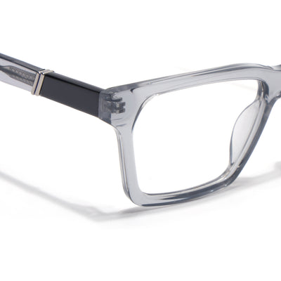 Voyage Glaze Grey Rectangle Acetate Eyeglasses for Men & Women (FPK26020FMG8681)
