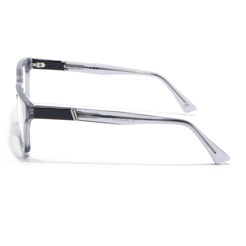 Voyage Glaze Grey Rectangle Acetate Eyeglasses for Men & Women (FPK26020FMG8681)