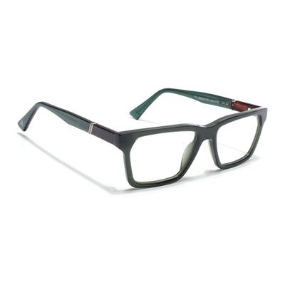 Voyage Glaze Green Rectangle Acetate Eyeglasses for Men & Women (FPK26020FMG8683)