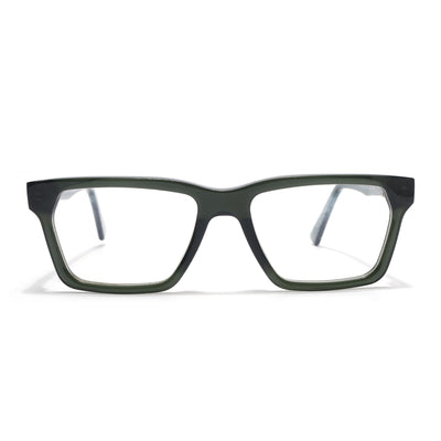 Voyage Glaze Green Rectangle Acetate Eyeglasses for Men & Women (FPK26020FMG8683)