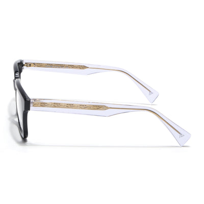 Voyage Glaze Black Square Acetate Eyeglasses for Men & Women (FPK26021FMG8660)