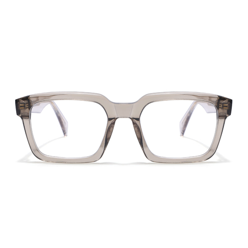 Voyage Glaze Brown Square Acetate Eyeglasses for Men & Women (FPK26021FMG8662)