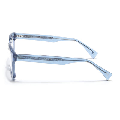 Voyage Glaze Blue Square Acetate Eyeglasses for Men & Women (FPK26021FMG8664)