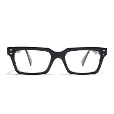Voyage Glaze Black Rectangle Acetate Eyeglasses for Men & Women (FPK26022FMG8650)
