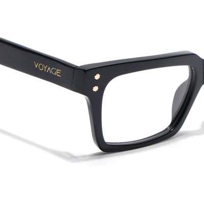 Voyage Glaze Black Rectangle Acetate Eyeglasses for Men & Women (FPK26022FMG8650)