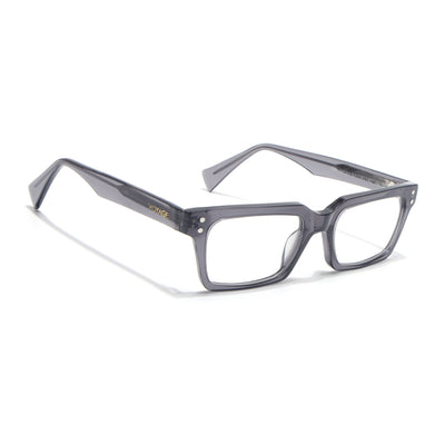 Voyage Glaze Grey Rectangle Acetate Eyeglasses for Men & Women (FPK26022FMG8651)