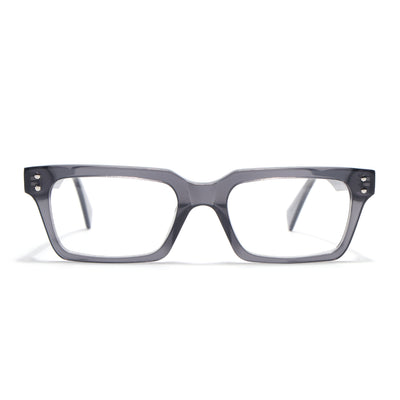 Voyage Glaze Grey Rectangle Acetate Eyeglasses for Men & Women (FPK26022FMG8651)