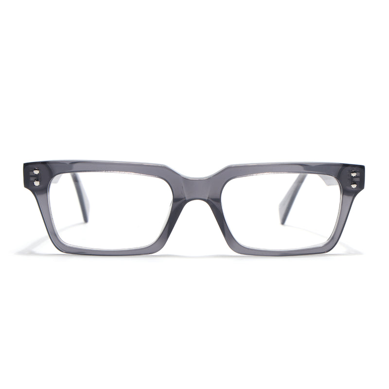 Voyage Glaze Grey Rectangle Acetate Eyeglasses for Men & Women (FPK26022FMG8651)