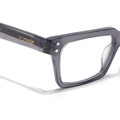 Voyage Glaze Grey Rectangle Acetate Eyeglasses for Men & Women (FPK26022FMG8651)