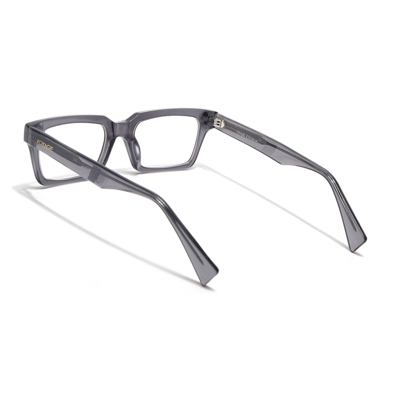 Voyage Glaze Grey Rectangle Acetate Eyeglasses for Men & Women (FPK26022FMG8651)