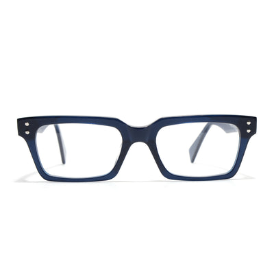 Voyage Glaze Blue Rectangle Acetate Eyeglasses for Men & Women (FPK26022FMG8654)