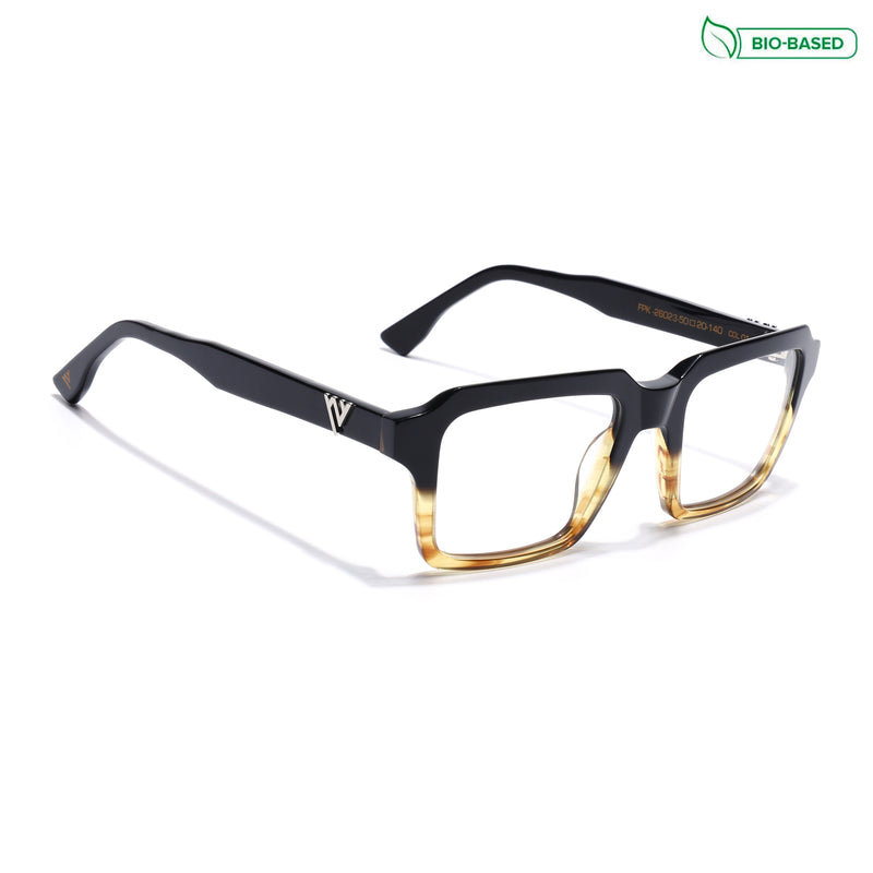 Voyage Glaze Black Wayfarer Eyeglasses for Men & Women (FPK26023FMG8124)