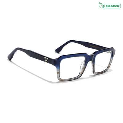 Voyage Glaze Blue Wayfarer Eyeglasses for Men & Women (FPK26023FMG8125)