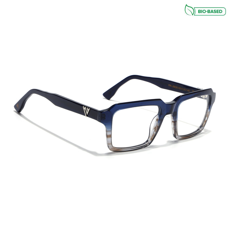 Voyage Glaze Blue Wayfarer Eyeglasses for Men & Women (FPK26023FMG8125)