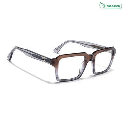Voyage Glaze Brown Wayfarer Eyeglasses for Men & Women (FPK26023FMG8127)