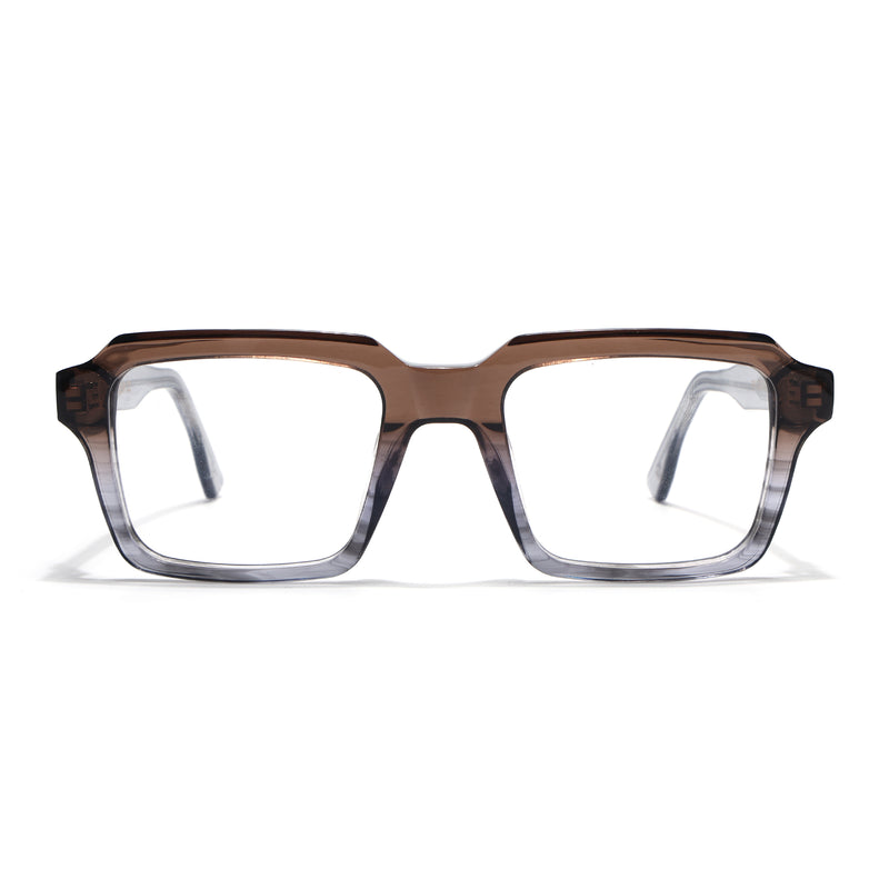 Voyage Glaze Brown Wayfarer Eyeglasses for Men & Women (FPK26023FMG8127)