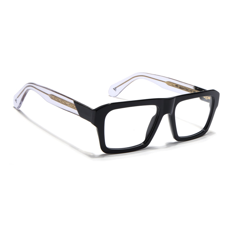 Voyage Black WayFarer Eyeglasses for Men & Women (FPK26024FMG9185)