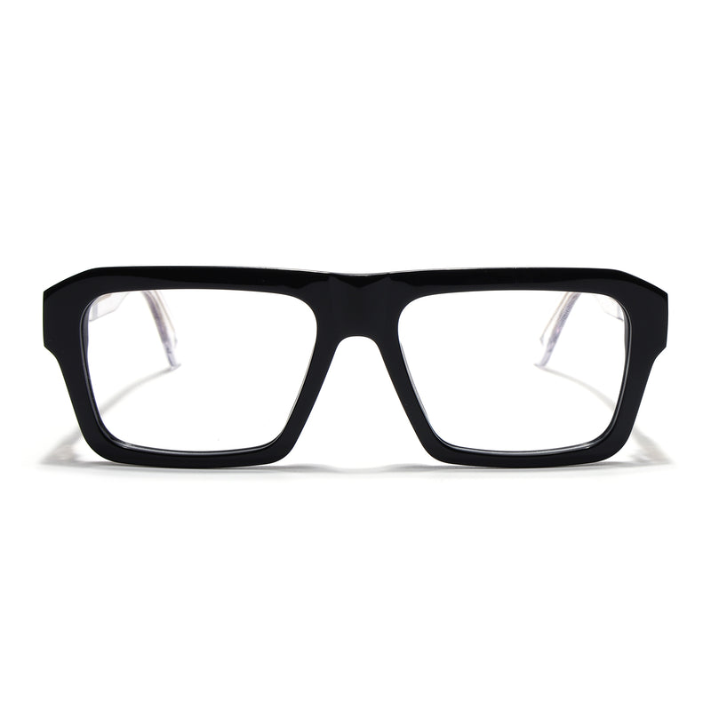 Voyage Black WayFarer Eyeglasses for Men & Women (FPK26024FMG9185)