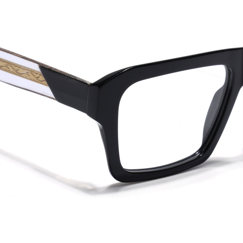 Voyage Black WayFarer Eyeglasses for Men & Women (FPK26024FMG9185)