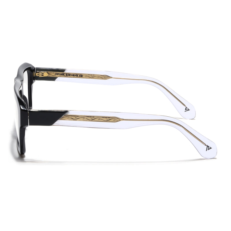 Voyage Black WayFarer Eyeglasses for Men & Women (FPK26024FMG9185)