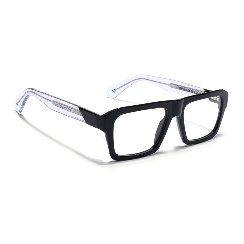 Voyage Black WayFarer Eyeglasses for Men & Women (FPK26024FMG9186)