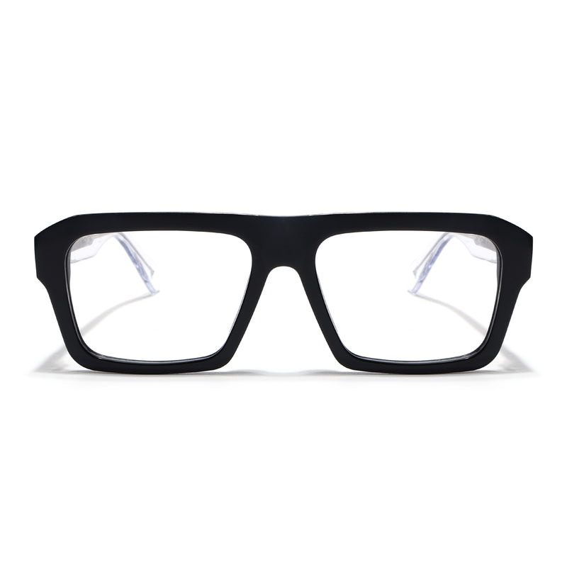 Voyage Black WayFarer Eyeglasses for Men & Women (FPK26024FMG9186)