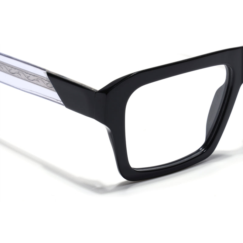 Voyage Black WayFarer Eyeglasses for Men & Women (FPK26024FMG9186)