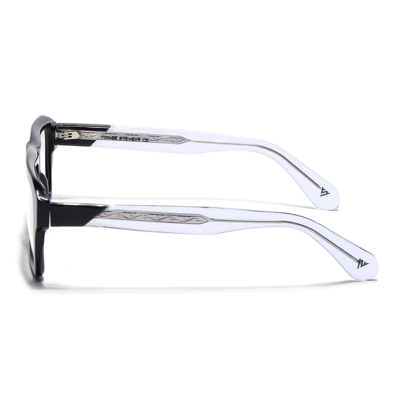 Voyage Black WayFarer Eyeglasses for Men & Women (FPK26024FMG9186)