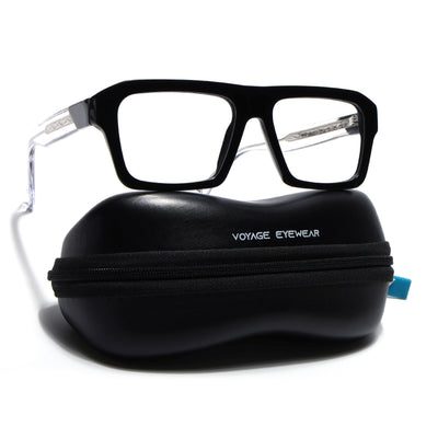 Voyage Glaze Black WayFarer Eyeglasses for Men & Women (FPK26024FMG9186)