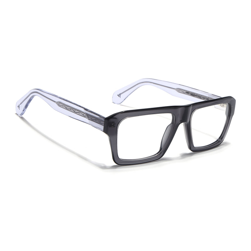 Voyage Grey WayFarer Eyeglasses for Men & Women (FPK26024FMG9187)
