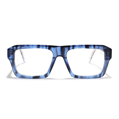 Voyage Glaze Blue & Black WayFarer Eyeglasses for Men & Women (FPK26024FMG9188)