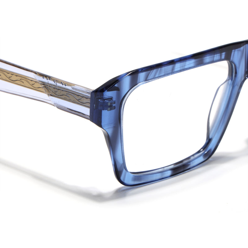 Voyage Blue & Black WayFarer Eyeglasses for Men & Women (FPK26024FMG9188)