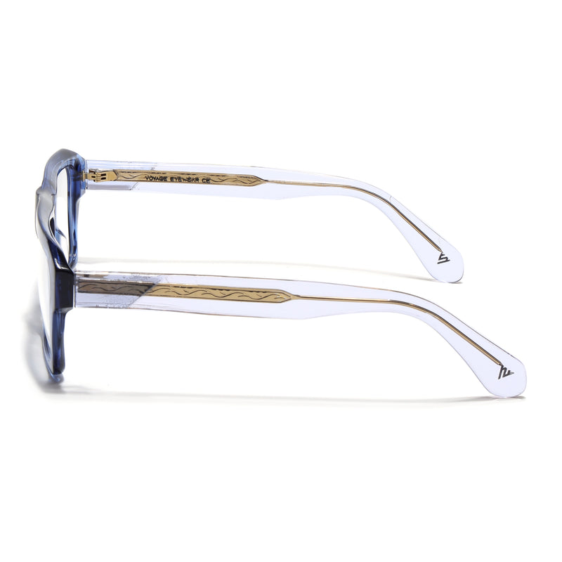 Voyage Blue & Black WayFarer Eyeglasses for Men & Women (FPK26024FMG9188)