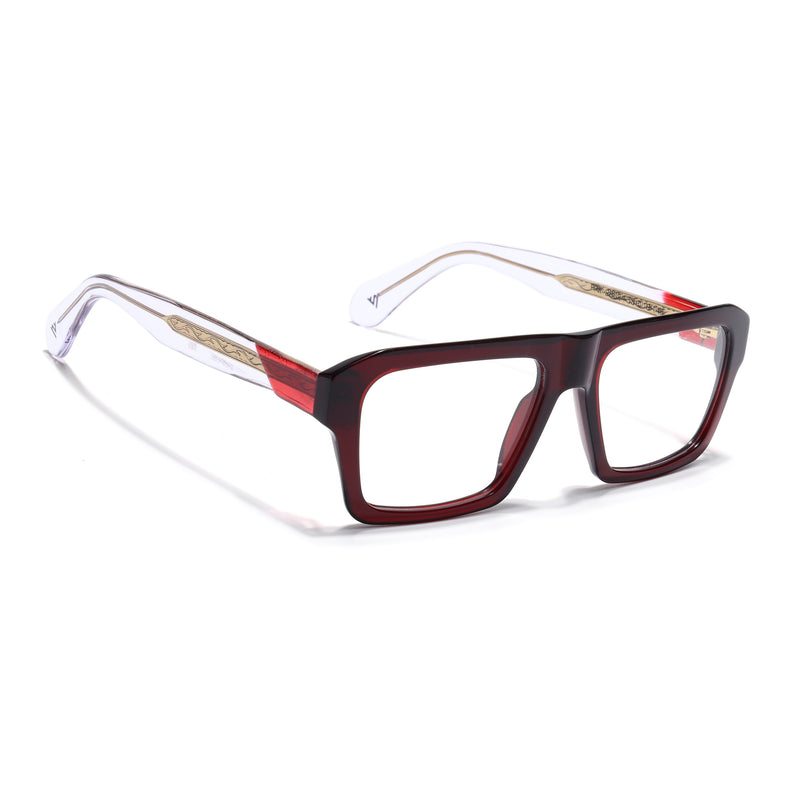 Voyage Red WayFarer Eyeglasses for Men & Women (FPK26024FMG9189)