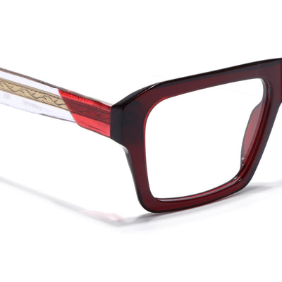 Voyage Red WayFarer Eyeglasses for Men & Women (FPK26024FMG9189)