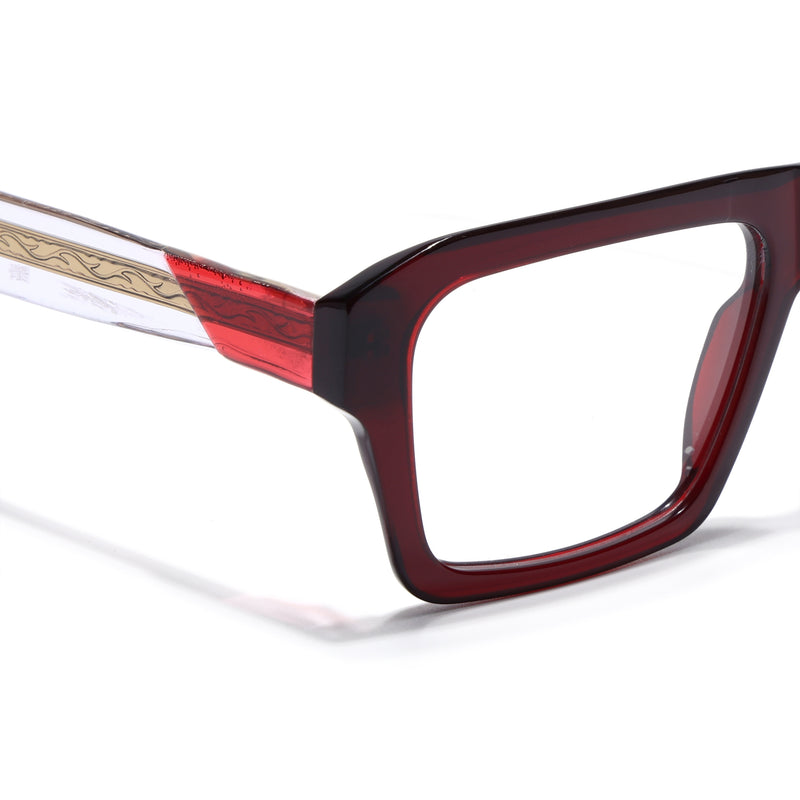 Voyage Red WayFarer Eyeglasses for Men & Women (FPK26024FMG9189)
