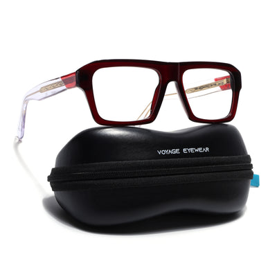 Voyage Red WayFarer Eyeglasses for Men & Women (FPK26024FMG9189)