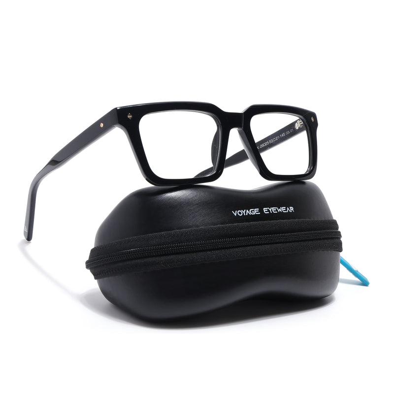 Voyage Glaze Black Wayfarer Acetate Eyeglasses for Men & Women (FPK26025FMG8665)