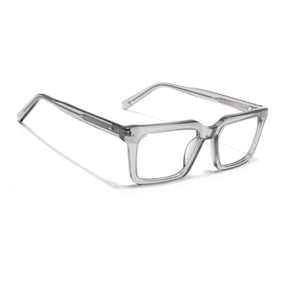 Voyage Glaze Grey Wayfarer Acetate Eyeglasses for Men & Women (FPK26025FMG8666)
