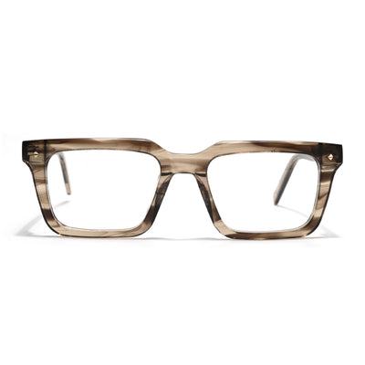 Voyage Glaze Demi Brown Wayfarer Acetate Eyeglasses for Men & Women (FPK26025FMG8667)