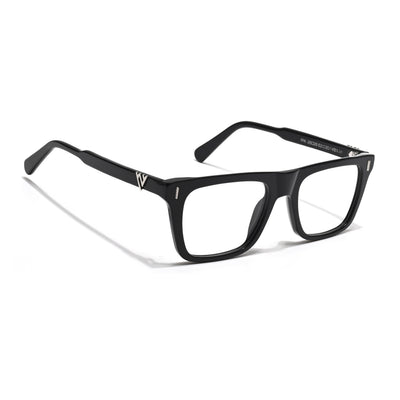 Voyage Glaze Black Wayfarer Acetate Eyeglasses for Men & Women (FPK26026FMG8685)