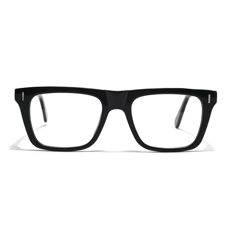 Voyage Glaze Black Wayfarer Acetate Eyeglasses for Men & Women (FPK26026FMG8685)
