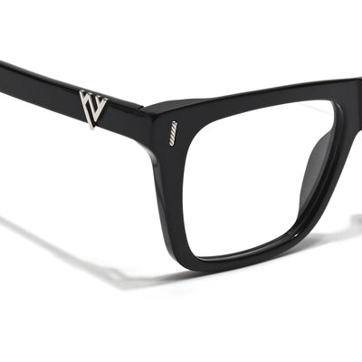 Voyage Glaze Black Wayfarer Acetate Eyeglasses for Men & Women (FPK26026FMG8685)