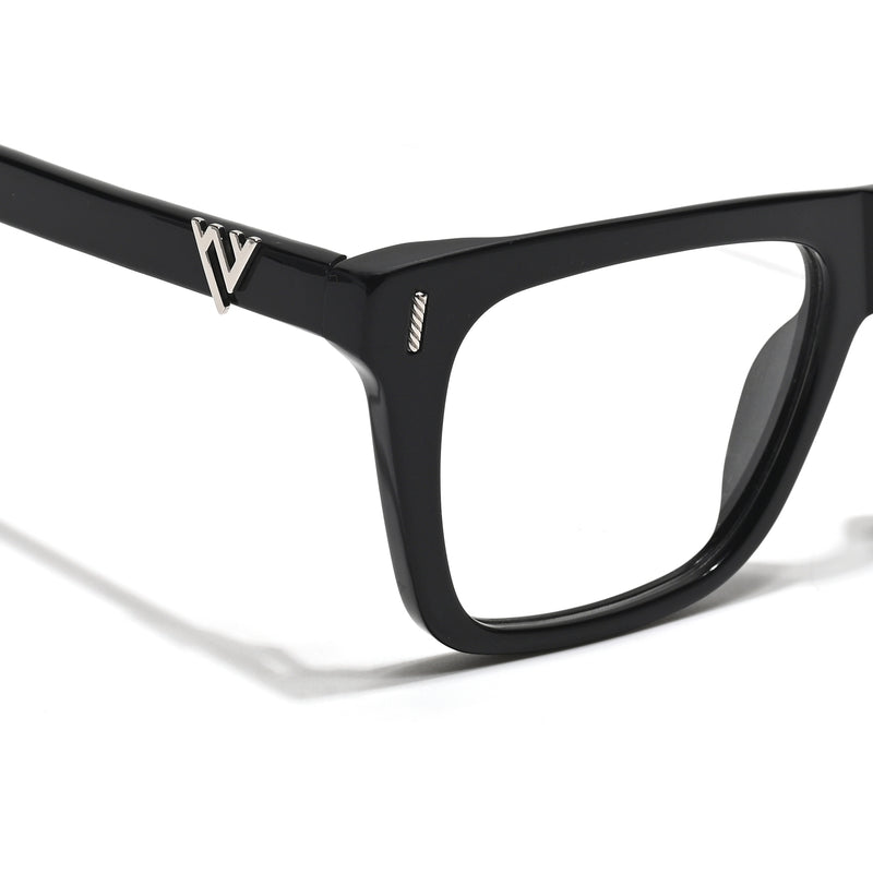 Voyage Glaze Black Wayfarer Acetate Eyeglasses for Men & Women (FPK26026FMG8685)