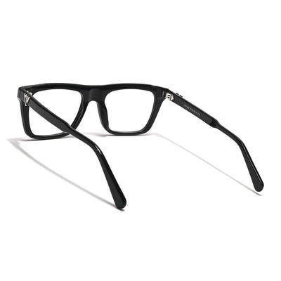 Voyage Glaze Black Wayfarer Acetate Eyeglasses for Men & Women (FPK26026FMG8685)