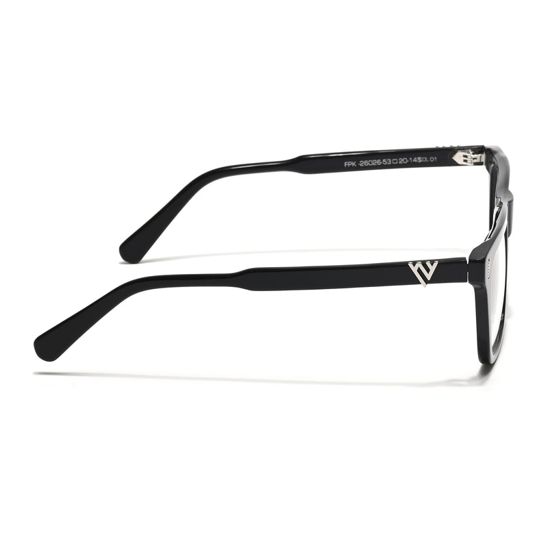 Voyage Glaze Black Wayfarer Acetate Eyeglasses for Men & Women (FPK26026FMG8685)