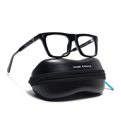 Voyage Glaze Black Wayfarer Acetate Eyeglasses for Men & Women (FPK26026FMG8685)