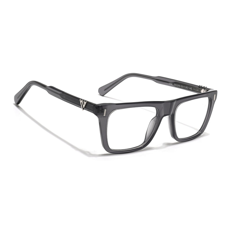 Voyage Glaze Grey Wayfarer Acetate Eyeglasses for Men & Women (FPK26026FMG8686)